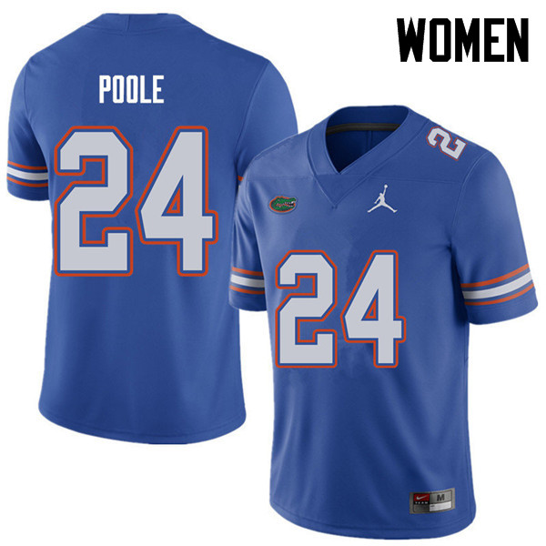 Jordan Brand Women #24 Brian Poole Florida Gators College Football Jerseys Sale-Royal